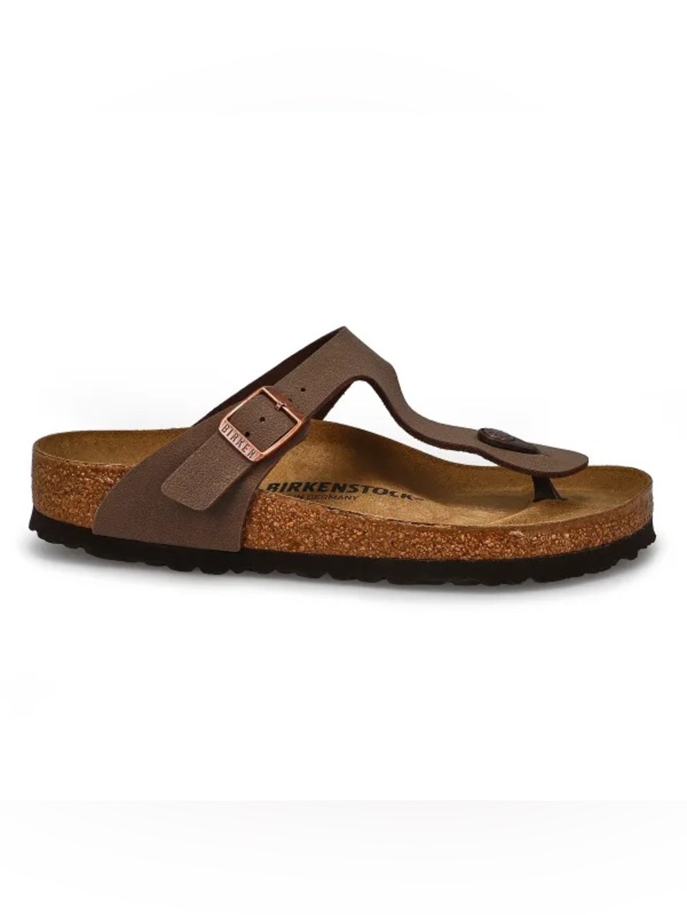 LIKE NEW- Birkenstock Brown Thong Sandal with Copper Buckle- Size 36